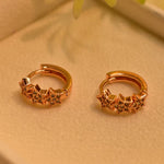 Stylish Star Design Gold Plated Crystal Stones Earrings For Girls/women - Silkaura